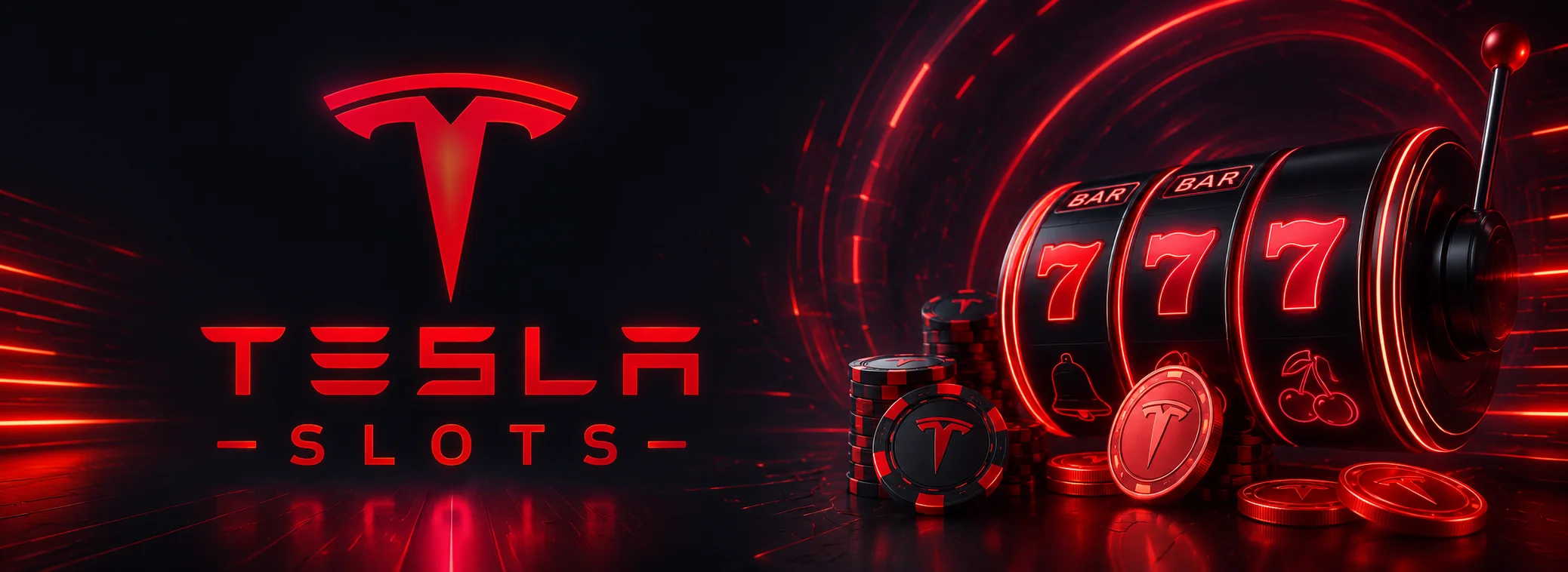 Bonusový banner Tesla Slots: 1.000 € plus 200 volných otoček v oficiálním kasinu Tesla